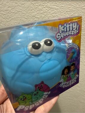 PPNC Kitty Squeeze Sensory Toy. Purrfect Squishy Pspsps. Blue